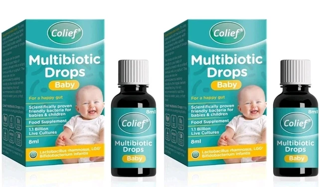 2 X COLIEF Multibiotic Drops Baby| 2 Probiotic Strains 8ml £16.13 ...
