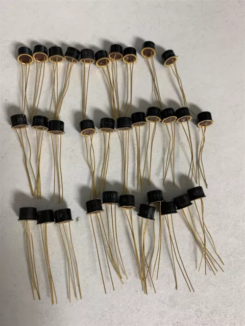 NOS 32 PCS Genuine GE 2N1671B General Electric Black & Gold Lead Transistor K3-2