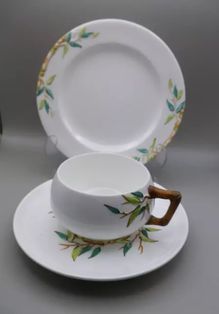 Antique Bodley Trio - Saucer ,Tea Cup, Plate Hand Painted Floral Dated 1873