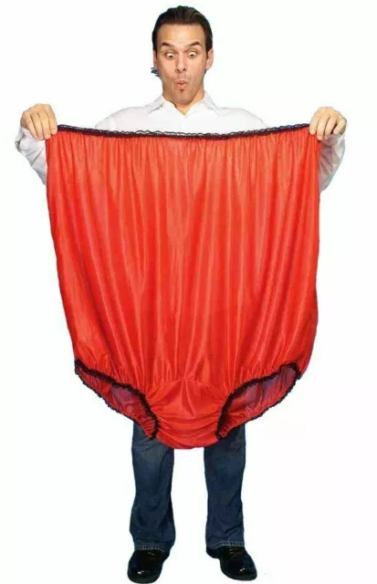 JUMBO BIG MOMMA UNDIES UNDERWEAR Giant Red Grandma Panties Funny Gag Joke Prank