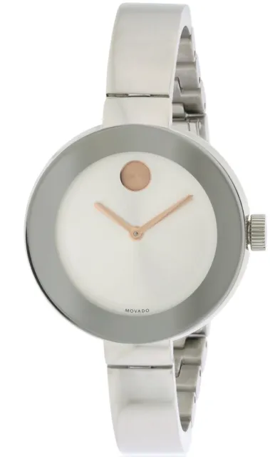 Movado Bold Stainless Steel Bangle Ladies Watch 3600194
