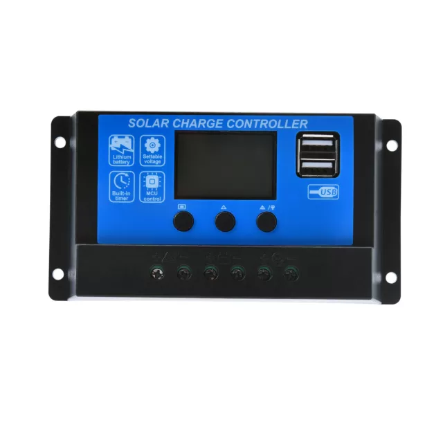 12V/24V Solar Panel Battery Regulator 20A PWM Charge Controller LCD USB