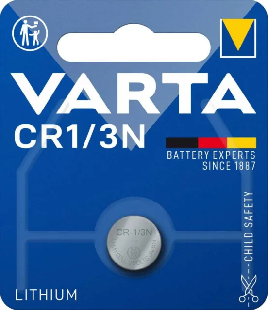 2x Varta CR1/3N Lithium Batterie 3V 170mAh 2L76 CR1 3N CR11108 1er Blister 6131