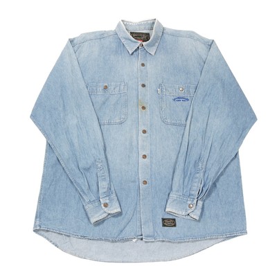 DOCKERS Vintage 80s 90s Dockers Jeans Chemise Boutonnière Levis Jean Brodé Logo Homme XL 