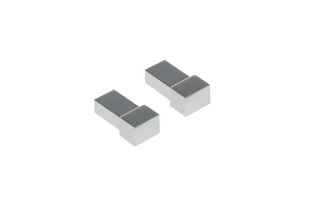 Cezar Square End Cap for Aluminum Tile Glazing, 5/16" W x 3/8" H, Pack of 2