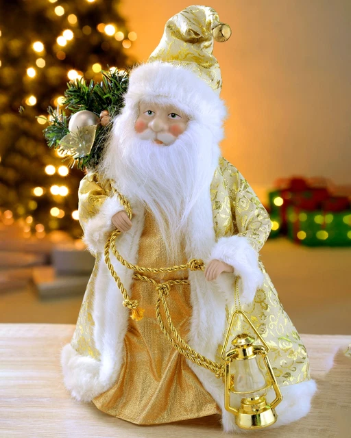 Tree Topper Santa Father Christmas Tree Ornaments Xmas Decoration, 30 cm
