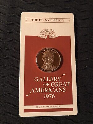1976 Gallery Of Great Americans ~Jack Benny~ Franklin Mint -  Bronze Proof