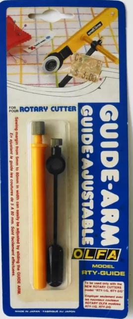 Vintage OLFA Guide-ARM Adjustable Rotary Cutter RTY-GUIDE SIP