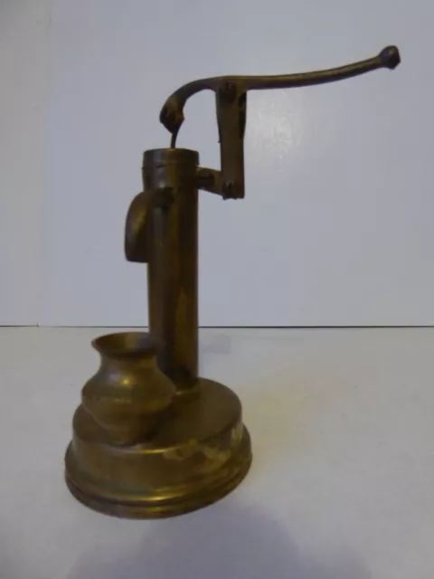 Vintage Indian Solid Brass Mini Handcrafted Hand Water Pump