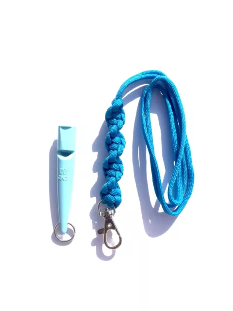 Light Blue ACME 211.5 Gundog Whistle & Light Blue Barley Twist Design Lanyard