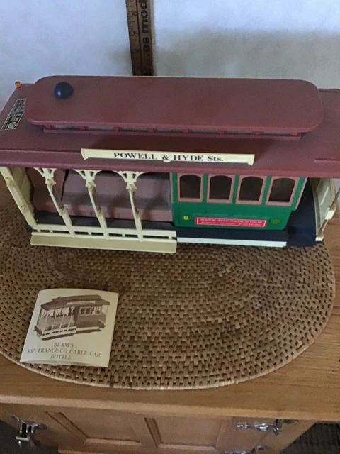 EMPTY 1983 Jim Beam Vintage San Francisco Cable Car Trolley Decanter Bottle