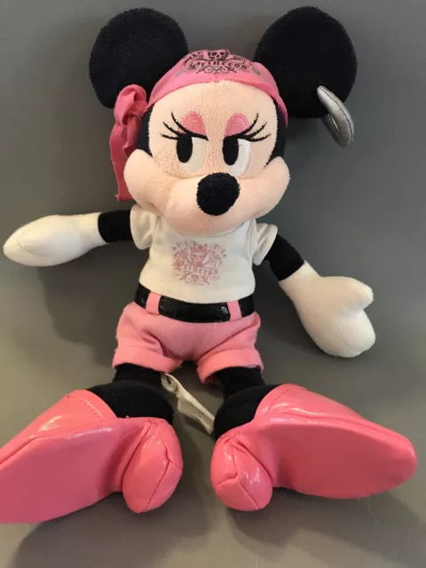 Peluche 12 pouces Walt Disney World souris Minnie princesse pirate bandana rose