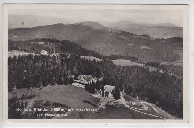 AK Bregenz, Hotel Pfänder vom Flugzeug aus, 1929 Foto-AK