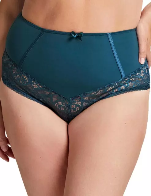 Sculptresse by Panache Estel High Waist Brief 9684 Comfortable Knickers Lagoon