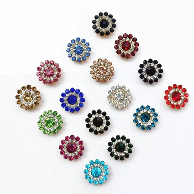 Hat Accessories Rhinestone Crystal Glass Stone Buttons Clothes Decoration