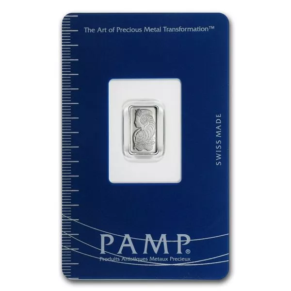 Pure Platinum ~1~Gram Pure .999 ~ Fortuna ~ Sealed Coa ~ Pamp Suisse Bar ~ $9.99