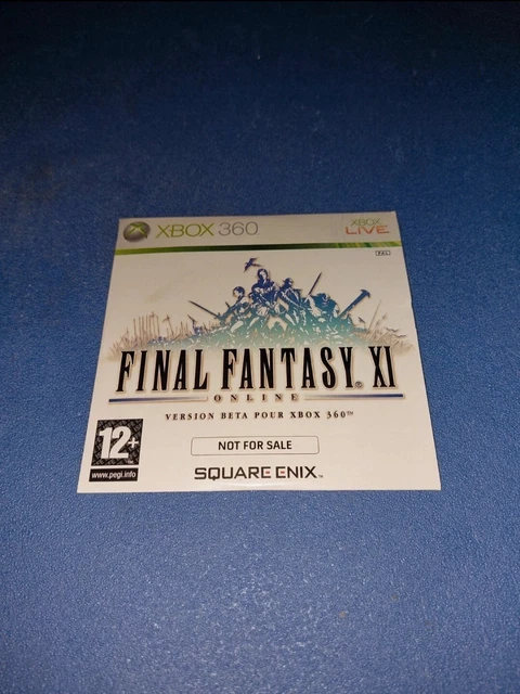 Jeu Final Fantasy XI Édition Française 2007 - Xbox 360 PAL - Complet Avec Notices
