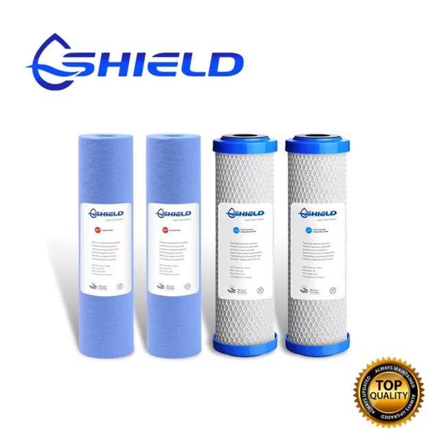 2 Set Replacement Water Filters Cartridges Sediment +  0.5 Micron Coconut Carbon