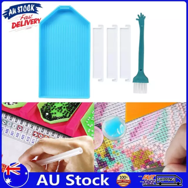 AU Diamond Painting Plastic Bead Trays with Slot Nail Art Dotting Tool (Blue)