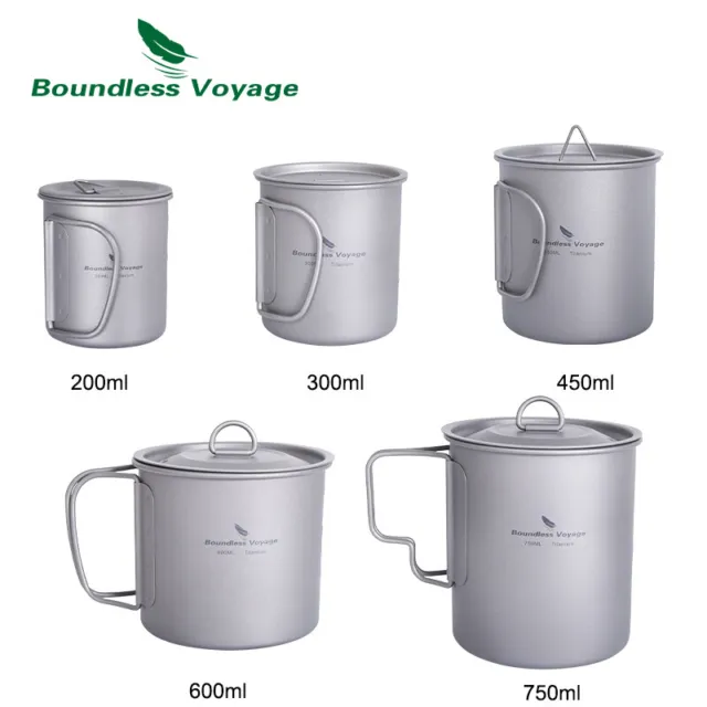 Titan Becher 200ml / 300ml / 450ml / 600ml / 750ml Camping Cup Mug Outdoor Tasse