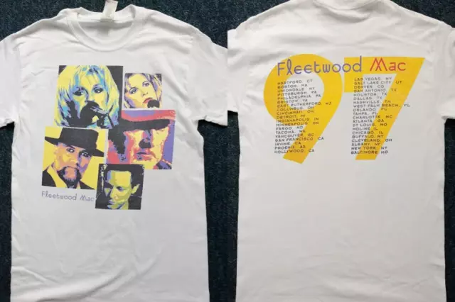 Vtg 1997 "Fleetwood Mac" Back And Loving It Reunion Tour T-Shirt 2 Sides
