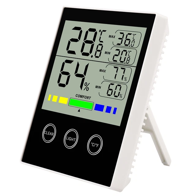 Gbformat 5PCS Thermomètre Hygromètre Numérique Intérieur - Moniteur Température Et Humidité Précis Pour Frigo Et Maison