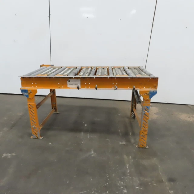 31"x60" Gravity Roller Conveyor 28"BF 1.90" Diam 9" Centers W/ Ball Transfers
