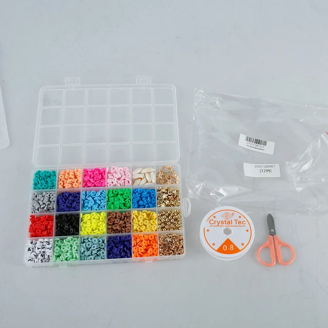 2340-2700Pcs Flat Round Beads 6mm Beads for Jewelry Bracelets Necklace LoFlh