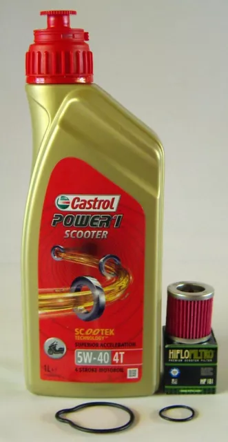 Castrol Power 1 Scooter Öl + Ölfilter VESPA ET4 125, ZAPM04, Bj 1996-1999