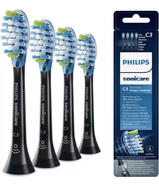 Philips Sonicare Orginal C3 Premium Plaque Bürstenköpfe für Schallzahnbürste 4er