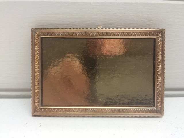 Miroir rectangulaire en laiton édouardien En vente sur