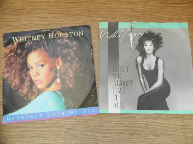 Whitney Houston 7" Vinyl lot Didn't we almost have it all & Greatest love of all