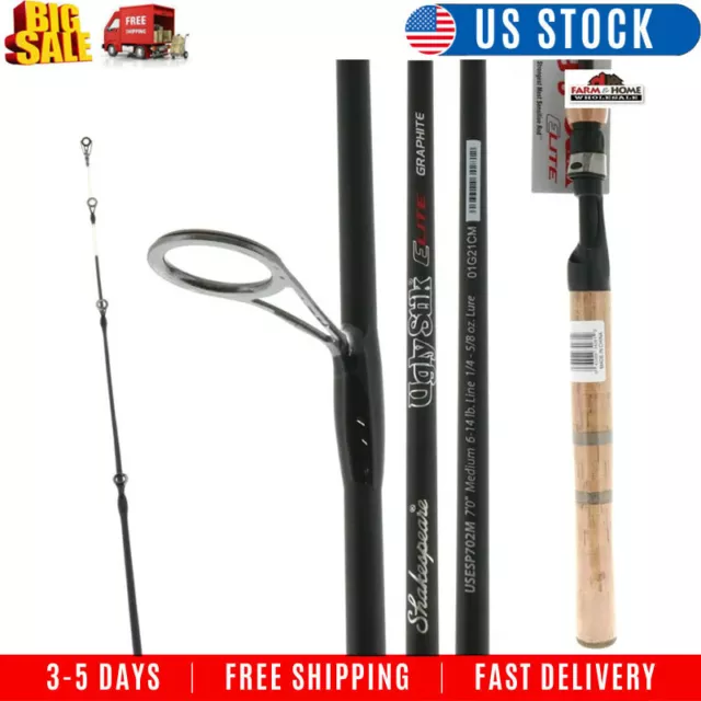 Ugly Stik 7’ Elite Spinning Rod, Two Piece Spinning Rod Sports Outdoors  Fishing