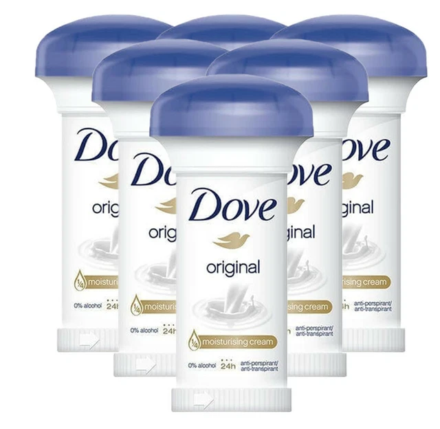 6 X DOVE Original Mushroom Antiperspirant Deodorant Stick Stock Up