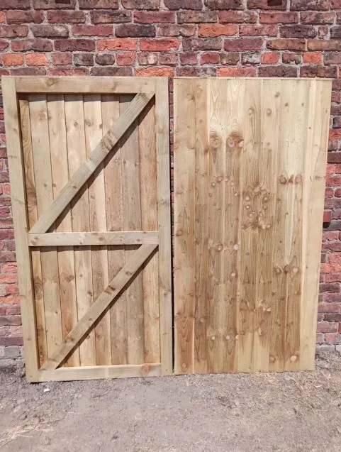 6Ft X 3Ft Super Heavy Duty Garden Gate Vertical Board Feather Edge Tanalised