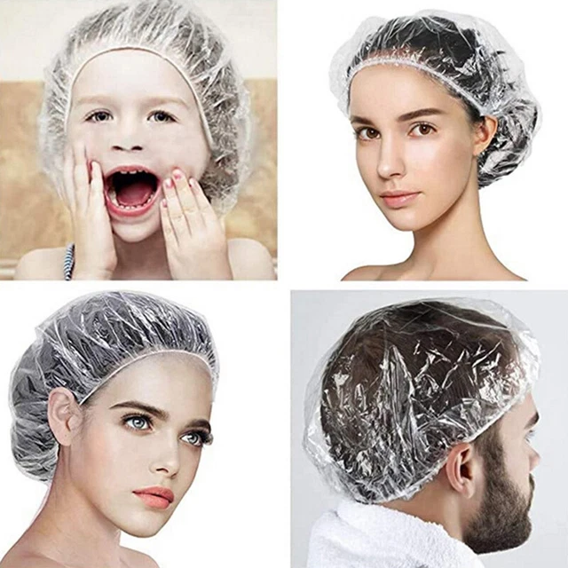 100pcs Disposable Shower Caps Bathing Bathing Waterproof Adult Hair Drying C BII