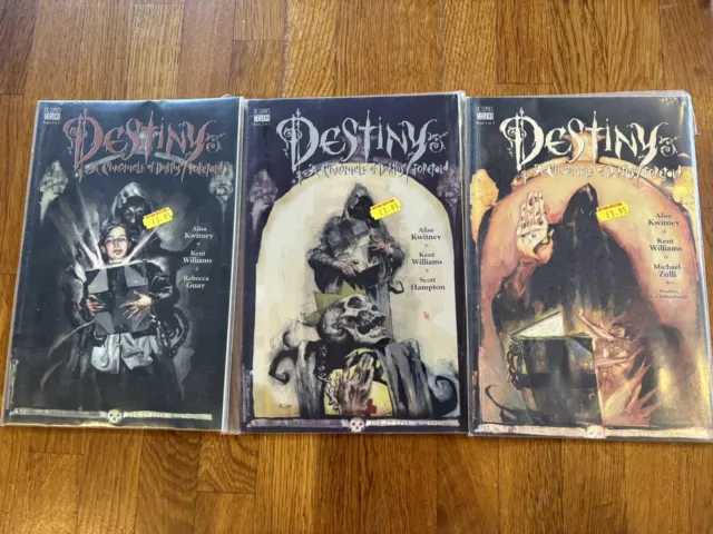 DESTINY: A CHRONICLE OF DEATHS FORETOLD #1-3 - Complete Set By DC/Vertigo Comics