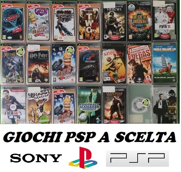 SONY PSP PLAYSTATION Giochi A Scelta E Spedizione Rapida Alimentatore E  Memomory EUR 9,99 - PicClick IT