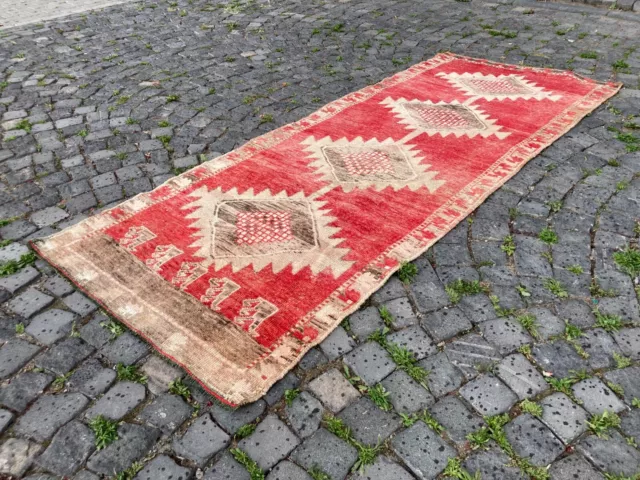 Bohemian rugs, Runner rug, Handmade, Turkish rug, Vintage, Wool | 3,3 x 8,4 ft