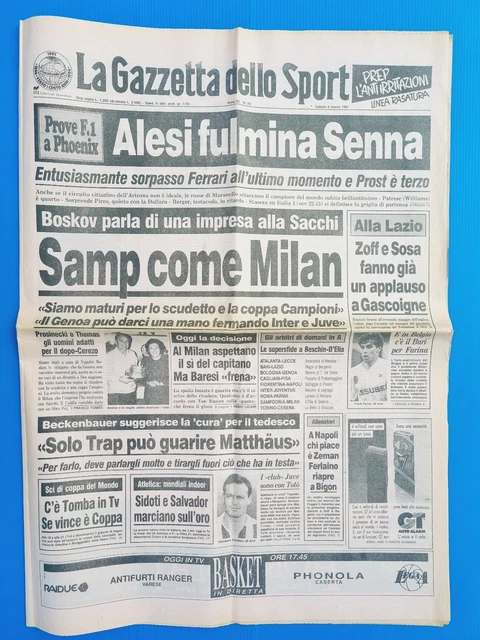 Front Pages, La Gazzetta dello Sport, Corriere dello Sport, and Tutto Sport, Mon