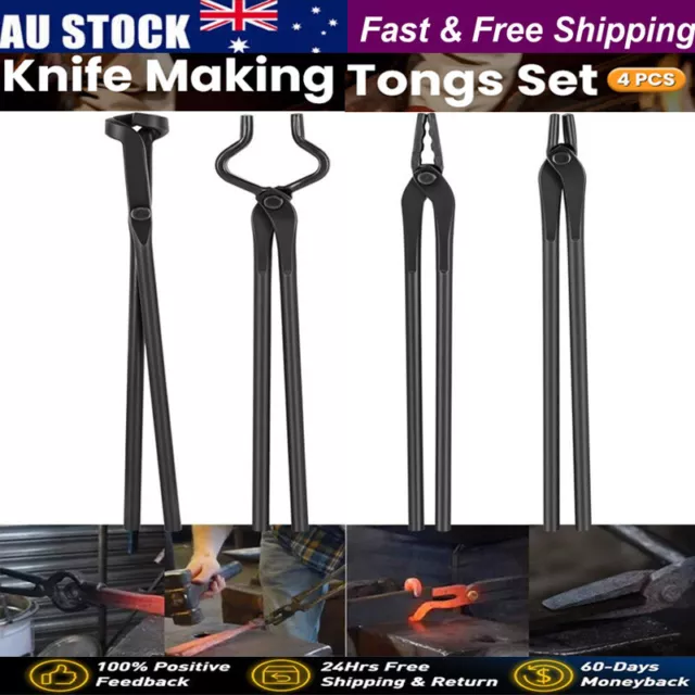 Knife Making Tongs Set Knifemaking Blacksmith Anvil Forge Vise Bladesmith Tools