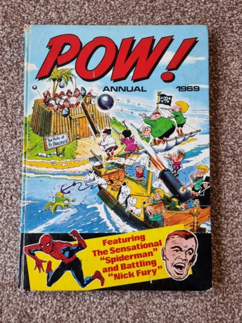 POW! Annual 1969 - Vintage Comic Book Featuring Spider-Man & Nick Fury Unclipped