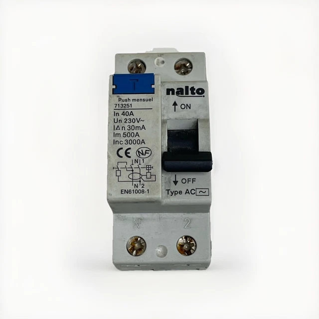 Interrupteur Différentiel SCHUPA 30mA 230V - Modèle D 40.2.030.2, Occasion