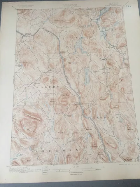 US Geological Survey Topography Map,1905 Quadrangle North Creek , New York