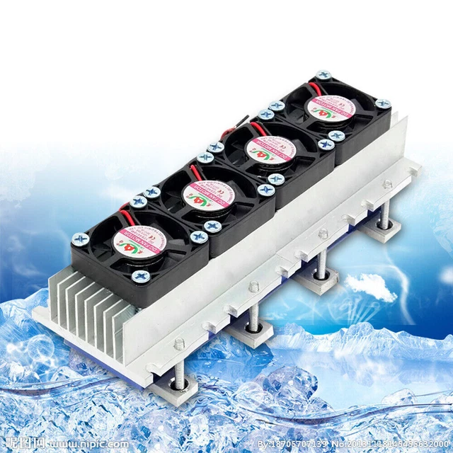 Profession 4 Chip Refrigerator High Quality Water Cooling System Kit DC 12 Volt