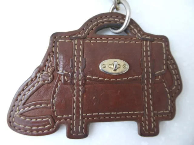 MULBERRY ALEXA PADLOCK Keyring Bag Charm in Oak Brown Leather 195 99.00 PicClick UK