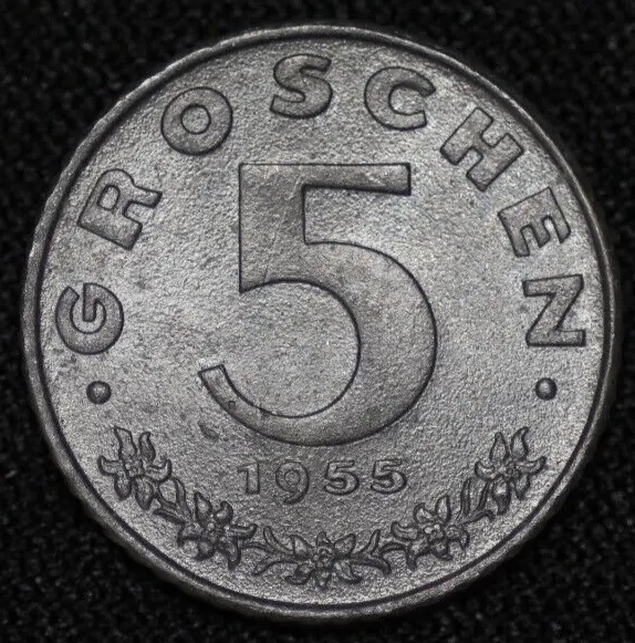 AUSTRIA ~ 1955 ~ 5 Groschen ~ ( 1 COIN ONLY ) World Coin ☘️ W-#190 ☘️