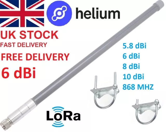 6dBi 868MHz LoRa Helium  N-Male Omni Fiberglass Aerial Antenna BOBCAT RAK HNT