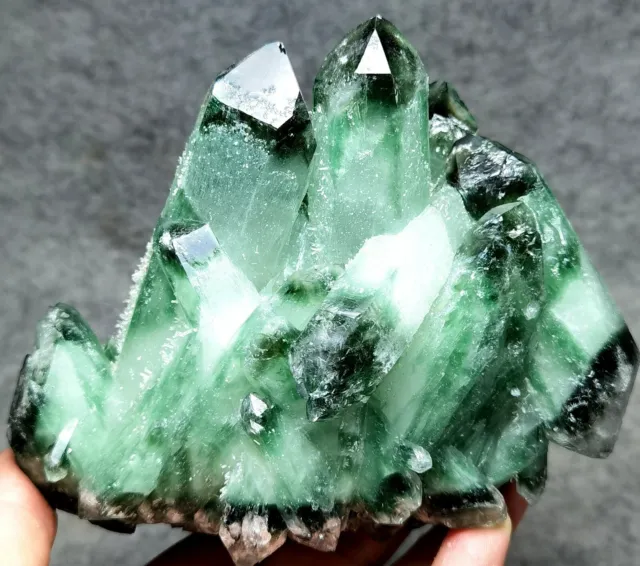 1168g New Find Green Phantom Quartz Crystal Cluster Mineral Specimen Healing