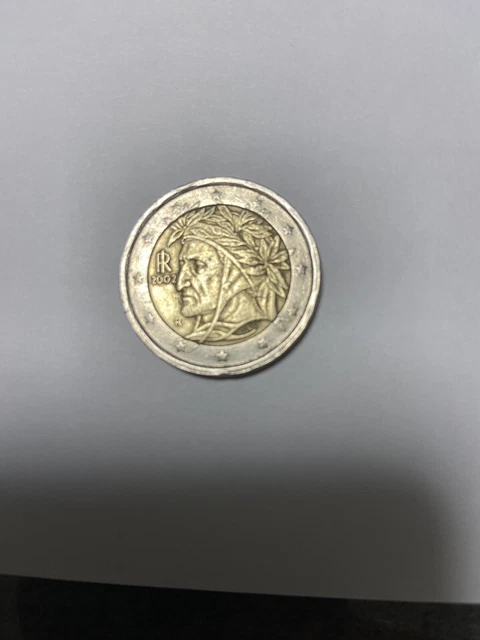 pièce de 2 euros rare 2002 dante alighieri